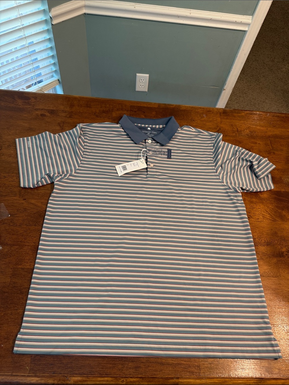NWT Southern Shirt Co Men’s Striped Performance Polo Anderson Stripe XL
